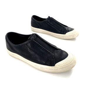 Frye Claudia‎ Womens Loafers Sneakers Shoes Sz 7.5 Black Leather Slip On 3471452